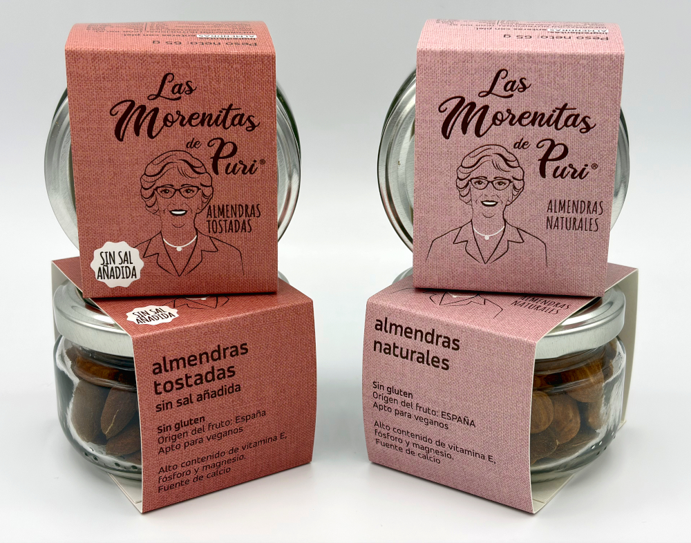 Almendras tostadas y naturales "Las Morenitas de Puri"