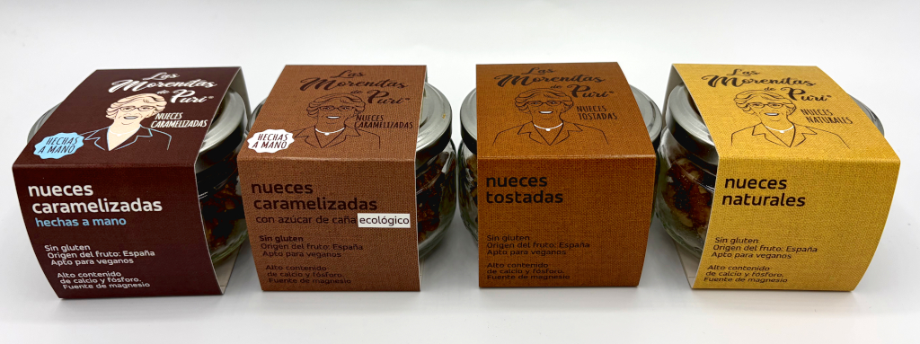 Nueces caramelizadas, tostadas y naturales "Las Morenitas de Puri"